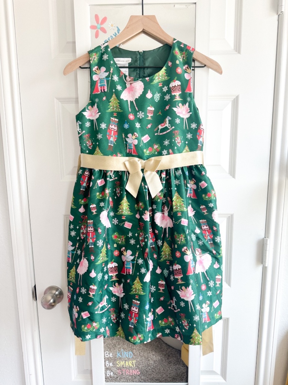 Bonnie Jean Size 14 Green Nutcracker Ballet Christmas Holiday Party Dress